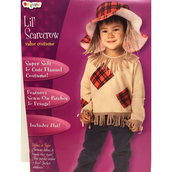 Lil' Scarecrow Cute Fancy Dress Up Halloween Baby‎ Infant Toddler Child Costume - Picture 1 of 4